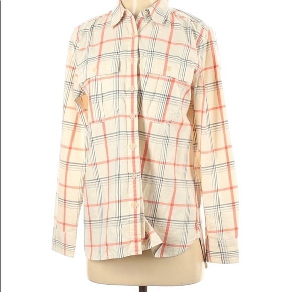 BANANA REPUBLIC Stripe button down shirt. Sz S - Picture 2 of 5